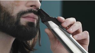 Nose and ear trimmer comfortably removes unwanted hair