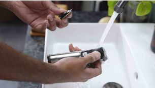 Fully washable trimmer can be easily rinsed under the tap