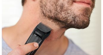 Trimmer edges beard and neck to complete your look