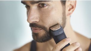 A metallic trimmer that accurately trims beards, hair and body hair