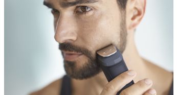 Metal trimmer precisely trims beard and hair