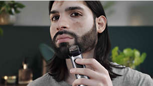 Detail metal trimmer defines edges of your beard or goatee