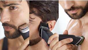 18 pieces to trim and style your face, head and body