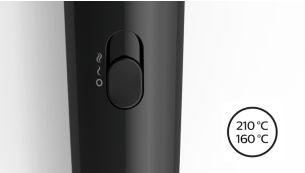 160°C to 210°C styling temperature settings