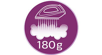 Up to 180g steam boost to remove stubborn creases easily