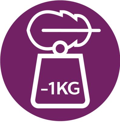 На 1 кг более легкая конструкция