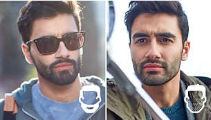 Choose a 1,3,5 or 7 mm beard length or the zero trim look