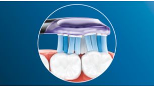 Až 2x větší kontakt s povrchem zubů a dásní** pro hloubkové čištění bez námahy