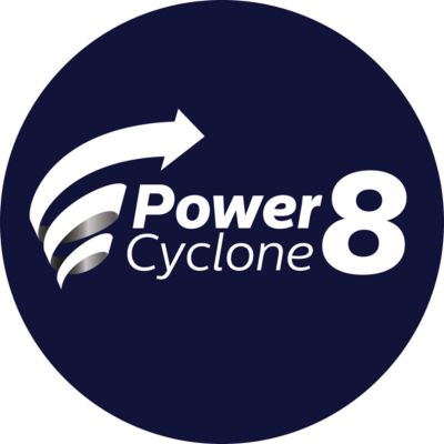 Технология PowerCyclone 8 отделяет частицы пыли от воздуха