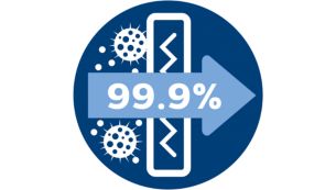 Antiallerginen suodatin 99,9 % suodatuksella