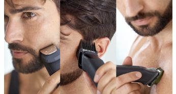 Create the desired style and cut for your face, hair and body with 11 accessories