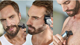 Trim and style your face, hair and body with 12 tools