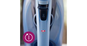 Oprire de siguranţă, la lăsarea fierului de călcat nesupravegheat