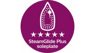 Philips Faster Steam Iron SteamGlide Plus soleplate for ultimate gliding performance