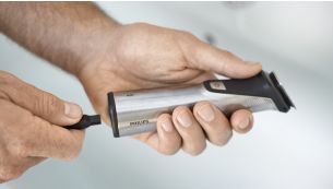 The trimmer can be used cordless or while plugged in