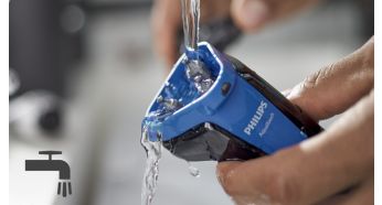 100% waterproof shaver can be rinsed clean under the tap - Philips AquaTouch Wet & Dry Electric Shaver