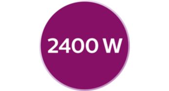 Мощност 2400W за бързо загряване и силна пара