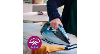 Sistemul antipicurare păstrează hainele nepătate în timpul călcării