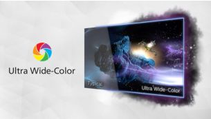 Ultra Wide-Color plašāks krāsu diapazons spilgtam attēlam