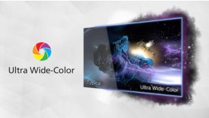 Gamă de culori mai largă Ultra Wide-Color pentru o imagine vie