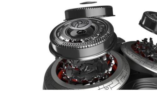 72 lame rotanti catturano e tagliano i peli da tutte le angolazioni