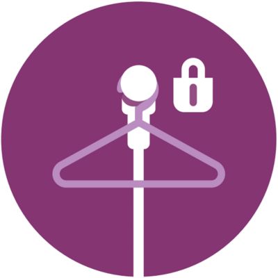 Замок Hang&Lock надежно фиксирует вешалку