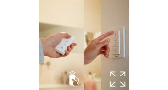 Łatwe, bezprzewodowe sterowanie za pomocą regulatora przyciemniania