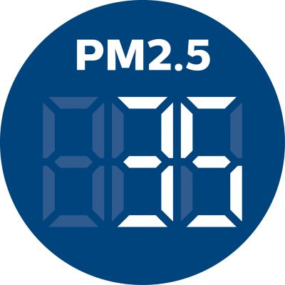 Отображение содержания PM2.5 в помещении в режиме реального времени