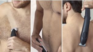Confidently trim or shave all body zones