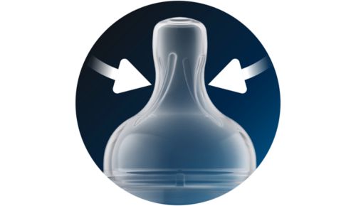 Tetina diseñada para un enganche seguro