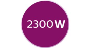 2300 W за бързо загряване за 30 секунди