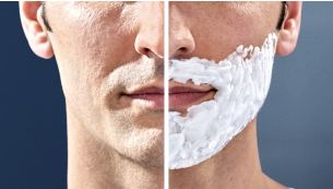 Shave comfortably, wet or dry