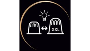 El reconocimiento de c&aacute;psula doble detecta autom&aacute;ticamente el tama&ntilde;o de la c&aacute;psula