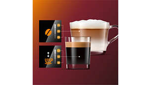 Adjust the aroma, strength and amount using the My Coffee Selection function