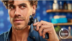 50 minutes of cordless shaving when fully charged