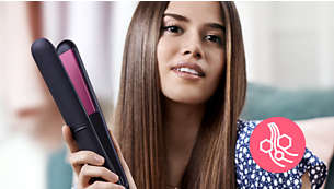 Keratin ceramic plates for smooth gliding and shiny hair