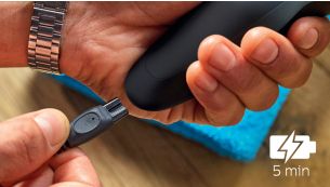 Швидкої зарядки за 5 хвилин вистачить на один повний сеанс гоління