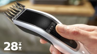 Выбирайте из 28 установок длины с помощью колеса регулировки: от 0,5 до 28 мм