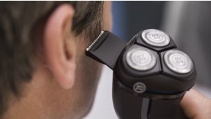 Pop-up trimmer for mustache and sideburns