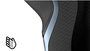 Rubber grip for comfortable anti-slip handling