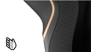 Rubber grip for comfortable anti-slip handling