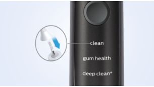 O BrushSync seleciona automaticamente o modo ideal para si