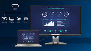 Philips brilliance lcd monitor with usb-c dock