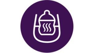 Pitää ihannelämpötilaa yllä jopa 60 minuutin ajan