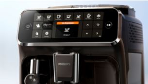 Lätt att välja kaffe tack vare den intuitiva skärmen