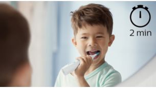 Helps kids brush for the dentist-recommended time