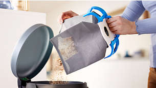Re-usable dust bag for ease of use