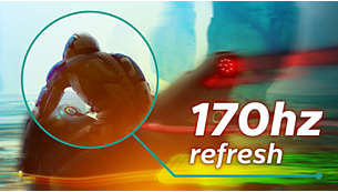 170 Hz refresh rates for ultra-smooth, brilliant images
