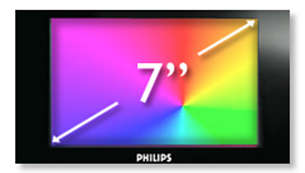 17.8 cm (7") TFT colour LCD display in 16:9 widescreen format