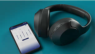 Philips Headphones-appen. Anpassat ljud med mera